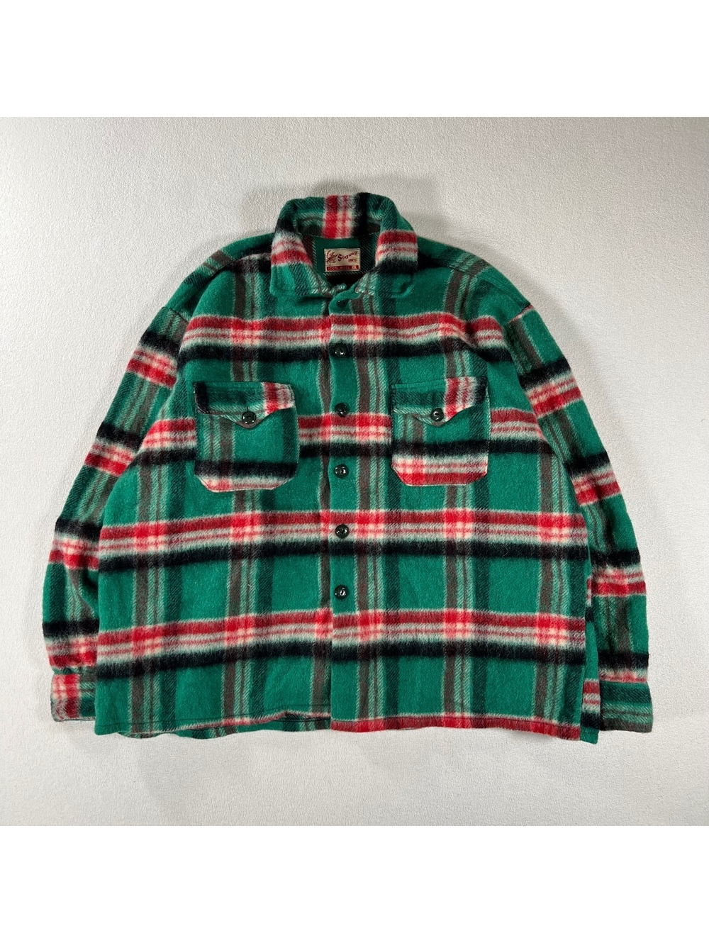 Vintage 60s Stagway Shirts 100% wool flannel shirt jacket XL